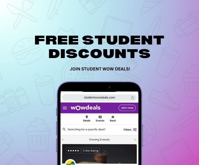 Student Wow Deals Banner