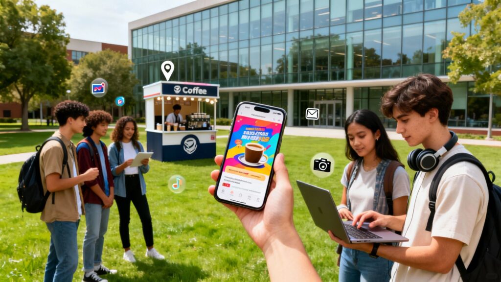 advertising to college students campus technology