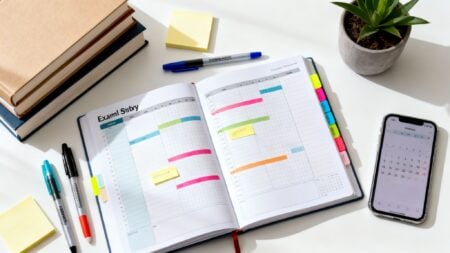 exam study planner study desk