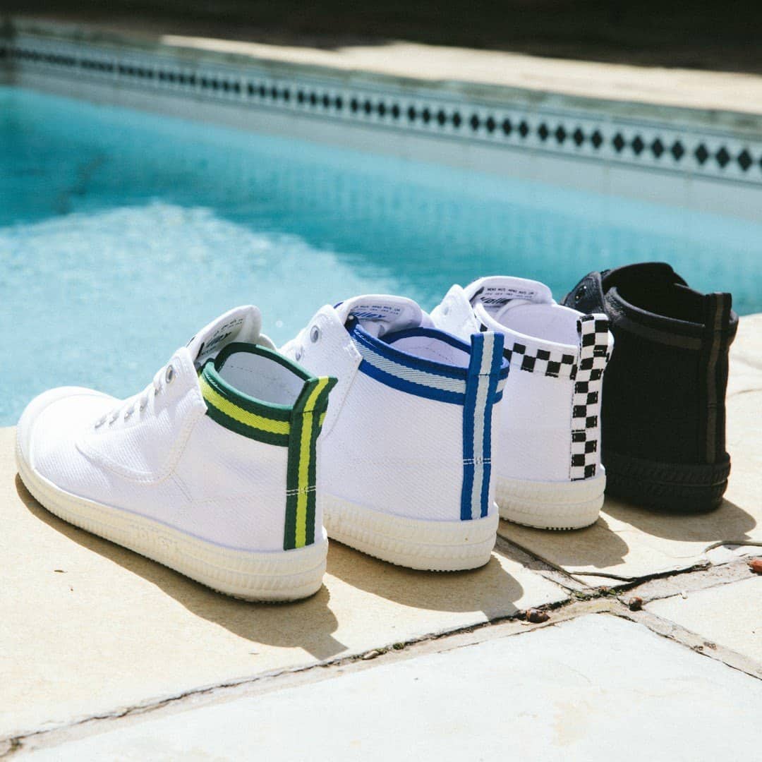 Volley shoes by swimming pool