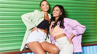 Two girls wearing ASOS photoshoot